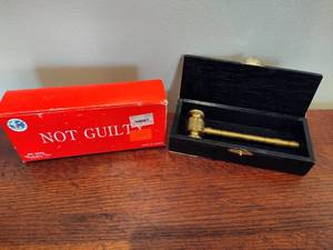 lot 84 image: Not Guilty Gavel & Case