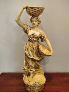 lot 93 image: Chalkware Garden Statue