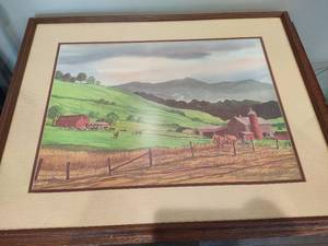 lot 96 image: Framed Watercolor Signed Robert Whitney