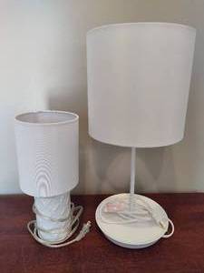 lot 115 image: Two White Lamps