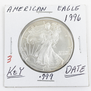 1996 American Eagle, .999 silver. KEY DATE!
