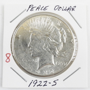 lot 8 image: 1922-S Peace Dollar