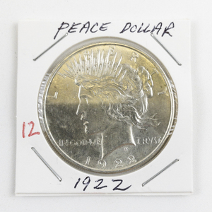 lot 12 image: 1922 Peace Dollar