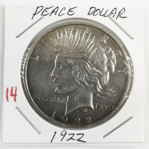 lot 14 image: 1922 Peace Dollar