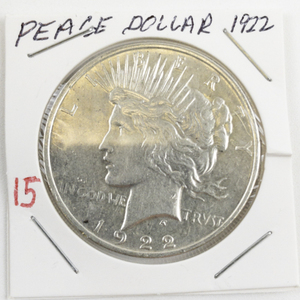 lot 15 image: 1922 Peace Dollar