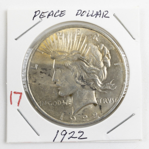 lot 17 image: 1922 Peace Dollar