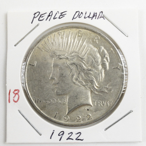 lot 18 image: 1922 Peace Dollar