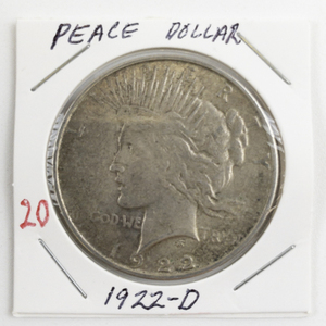 lot 20 image: 1922-D Peace Dollar