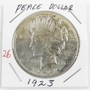 lot 26 image: 1923 Peace Dollar