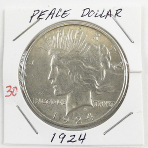lot 30 image: 1924 Peace Dollar