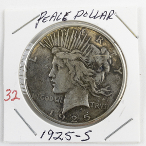 lot 32 image: 1925-S Peace Dollar