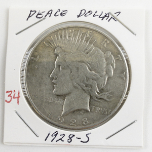 lot 34 image: 1928-S Peace Dollar