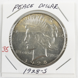 lot 35 image: 1928-S Peace Dollar