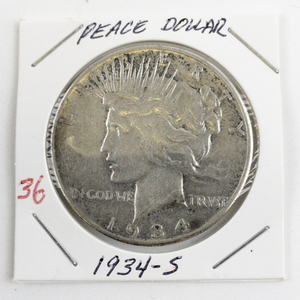 lot 36 image: 1934-S Peace Dollar