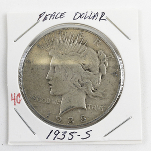 lot 40 image: 1935-S Peace Dollar