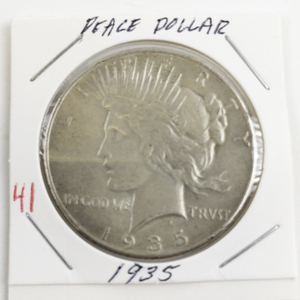 lot 41 image: 1935 Peace Dollar