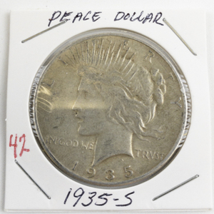 lot 42 image: 1935-S Peace Dollar