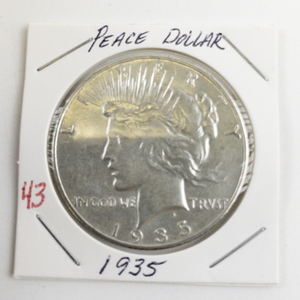 lot 43 image: 1935 Peace Dollar