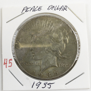 lot 45 image: 1935 Peace Dollar