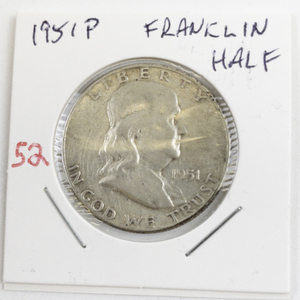 lot 52 image: 1951 Franklin Half Dollar