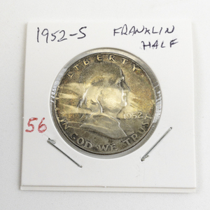 lot 56 image: 1952-S Franklin Half Dollar
