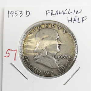 lot 57 image: 1953-D Franklin Half Dollar