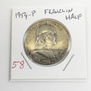 lot 58 image: 1954 Franklin Half Dollar