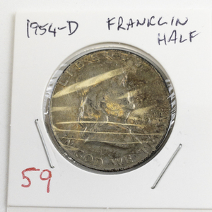 lot 59 image: 1954-D Franklin Half Dollar