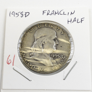 lot 61 image: 1958-D Franklin Half Dollar