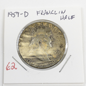 lot 62 image: 1959-D Franklin Half Dollar