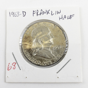 lot 68 image: 1963-D Franklin Half Dollar