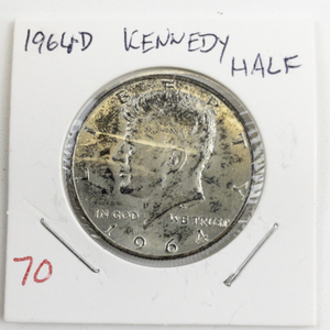 lot 70 image: 1964-D Kennedy Half Dollar