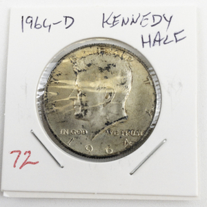 lot 72 image: 1964-D Kennedy Half Dollar