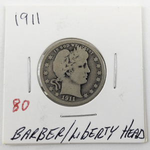 lot 80 image: 1911 Barber  Liberty Head Quarter