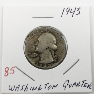 lot 85 image: 1943 Washington Quarter