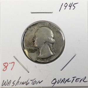 lot 87 image: 1945 Washington Quarter