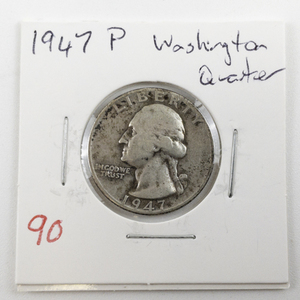 lot 90 image: 1947 Washington Quarter