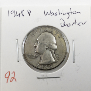 lot 92 image: 1948 Washington Quarter