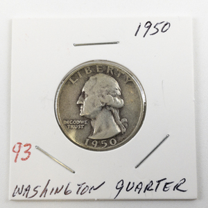 lot 93 image: 1950 Washington Quarter