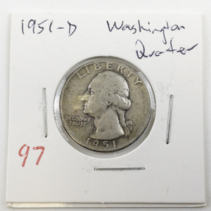 lot 97 image: 1951-D Washington Quarter