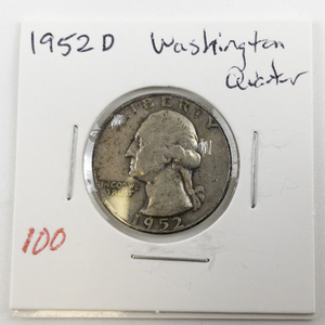 lot 100 image: 1952-D Washington Quarter