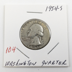 lot 104 image: 1954-S Washington Quarter