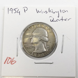 lot 106 image: 1954 Washington Quarter