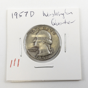 lot 111 image: 1957-D Washington Quarter