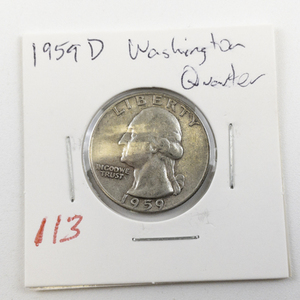 lot 113 image: 1959-D Washington Quarter