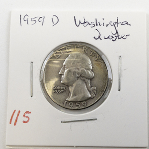 lot 115 image: 1959-D Washington Quarter