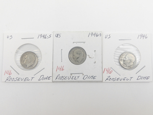 lot 146 image: 1946, 1946-D, 1946-S Roosevelt Dimes