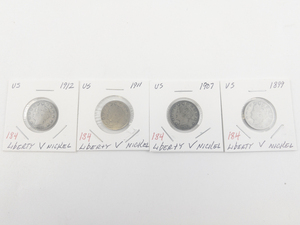 lot 184 image: 1899, 1907,1911, 1912 Liberty V Nickels