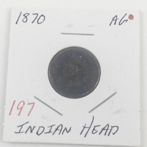 lot 197 image: 1870 Indian Head Cent (worn)