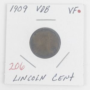 lot 206 image: 1909 VDB Lincoln Cent